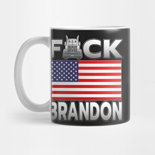 F-CK BRANDON FREEDOM CONVOY - TRUCKERS FOR FREEDOM - USA FREEDOM CONVOY 2022 TRUCKERS SILVER GRAY LETTERS Mug